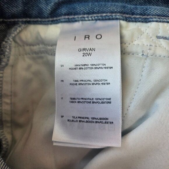 IRO Girvan Pleated Barrel Jeans Size 40 / US 8 / UK 12 Light Blue Wash Denim - Picture 7 of 11